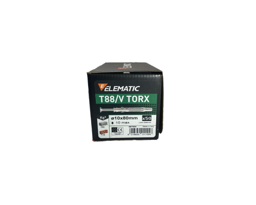 Дюбель-гвоздь потайной TORX 10X80 , 567004, ELEMATIC