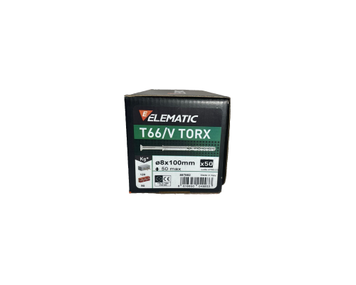 Дюбель-гвоздь потайной TS TORX 8x100/50 , 567852, ELEMATIC
