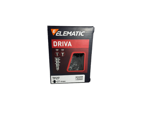 Дюбель винтовой металлический с шурупом DRIVA TF27 , 569445, ELEMATIC