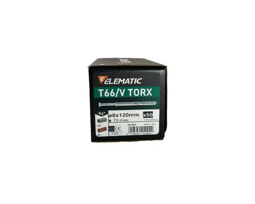 Дюбель-гвоздь потайной TS TORX 8x120/70 , 567853, ELEMATIC