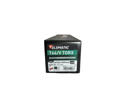 Дюбель-гвоздь потайной TS TORX 10x120/70, 567859, ELEMATIC