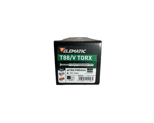 Дюбель-гвоздь потайной TORX 10X100, 567005, ELEMATIC