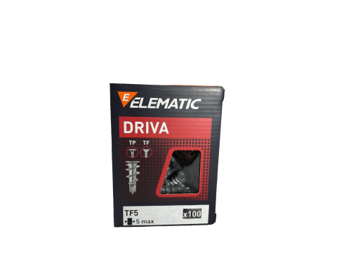 Дюбель винтовой металлический с шурупом DRIVA TF5 , 569444, ELEMATIC