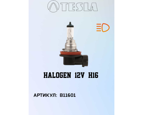 Лампа TESLA H16  19W PGJ 19-3 12V, B11601 , TESLA