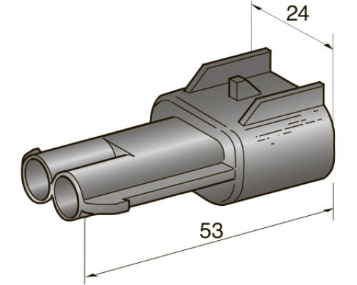 Разъем серии seal (2,8) 2-контактный папа, шт, 4423540, MTA