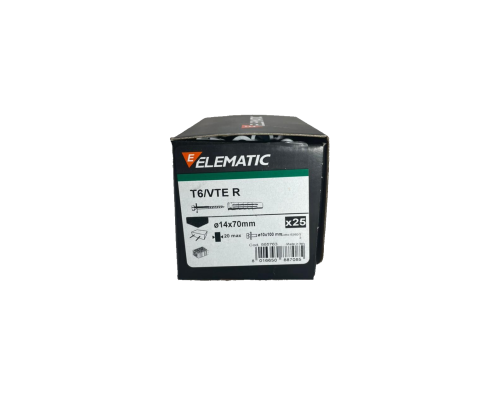 Дюбель фасадный с шайбой T6/VTE R 14X70 , 565763, ELEMATIC