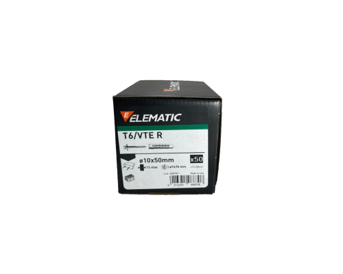 Дюбель фасадный с шайбой T6/VTE R 10X50, 565761, ELEMATIC