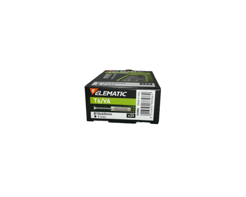 Дюбель с шурупом потайной T6/VA 10X60, 565884, ELEMATIC